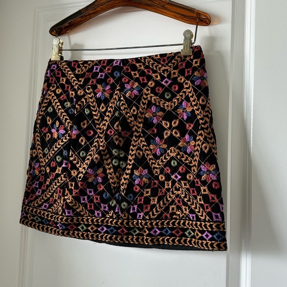 Farm Rio Embroidered Corduroy Mini Skirt - Picture 2 of 8